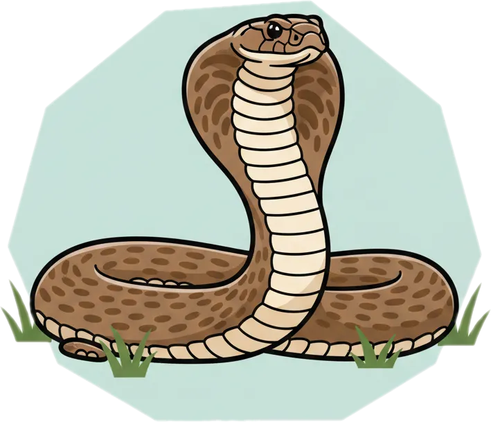 Illustration of the root word "ahas" (snake)