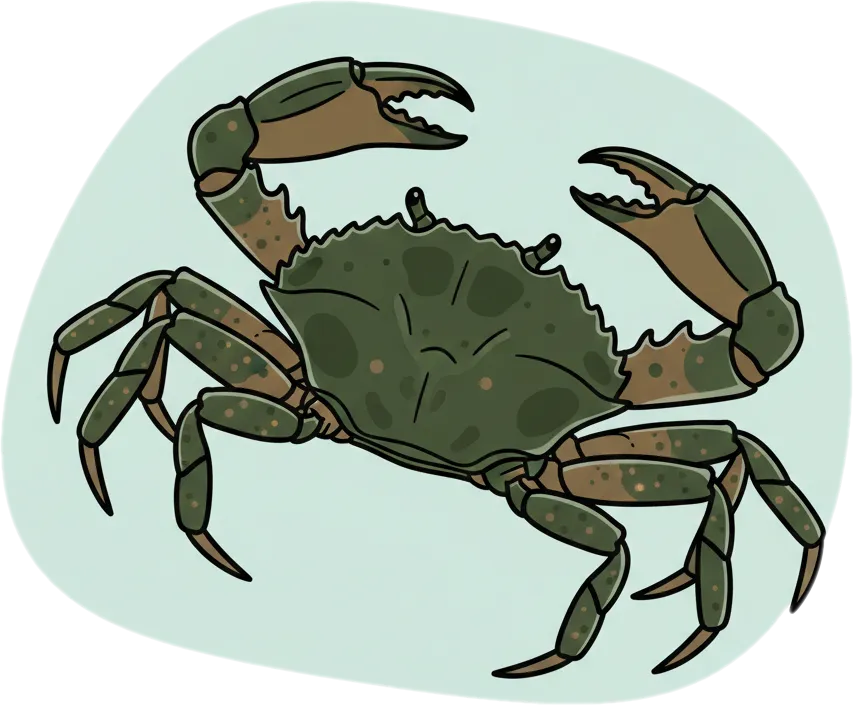 Illustration of "alimango" (mud crab)