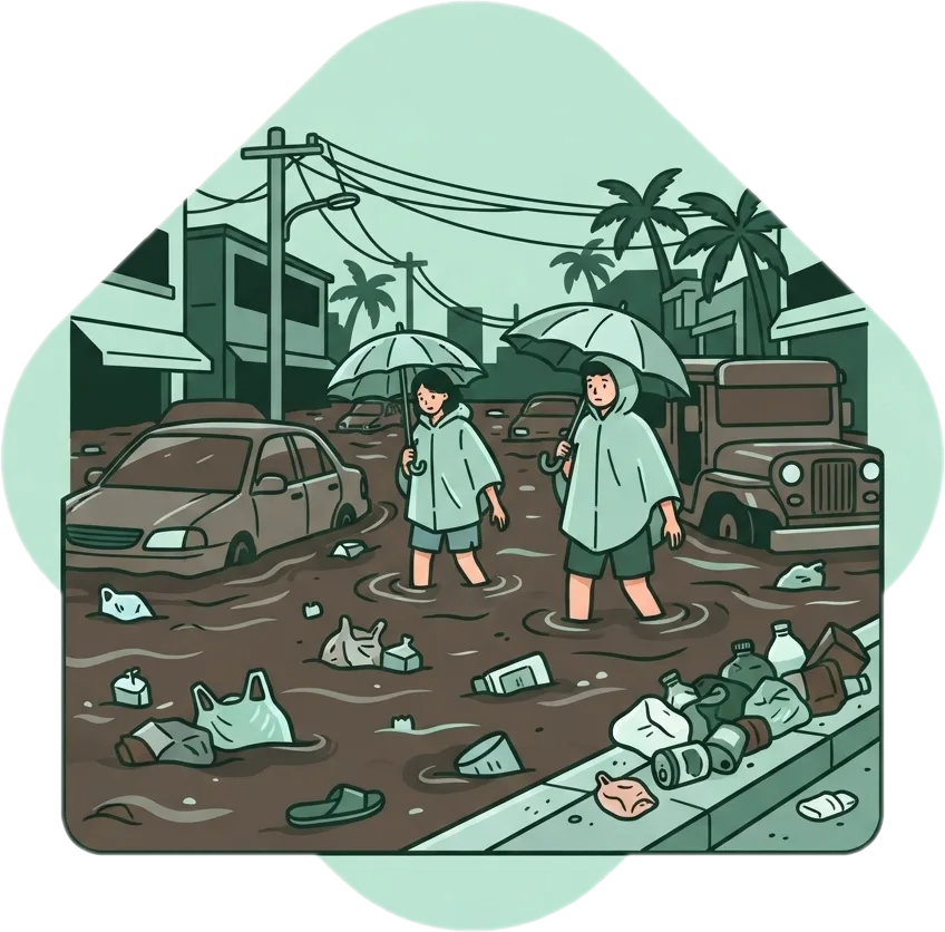 Illustration of "baha" (flood)