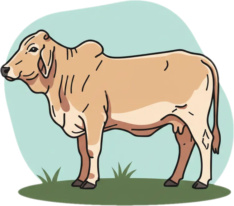 Illustration of "baka" (cow)
