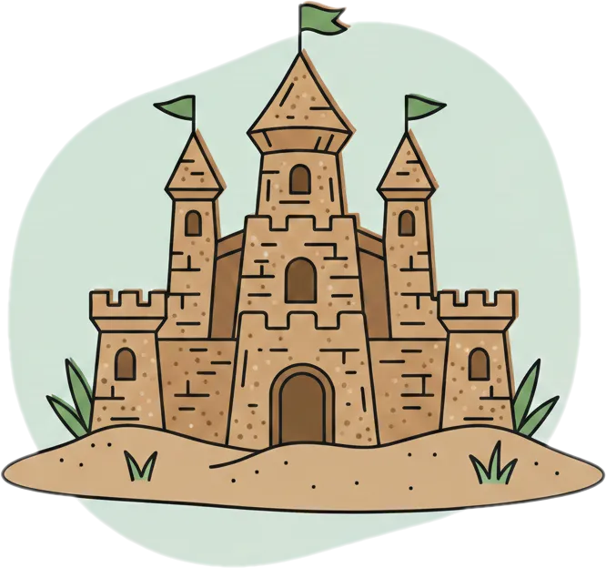 Illustration of the root word "buhangin" (sand)