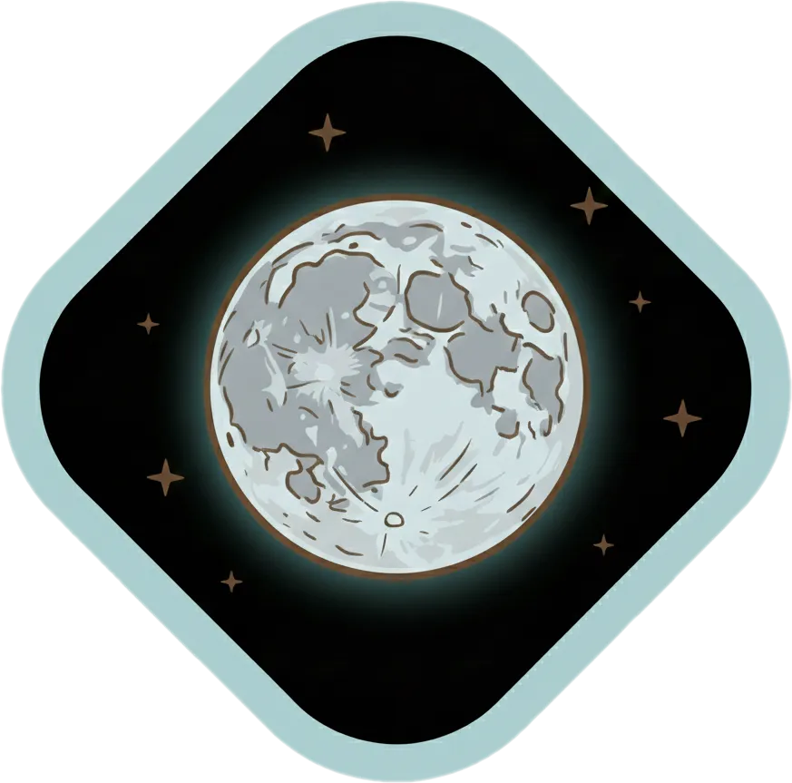 Illustration of "buwan" (moon; month)