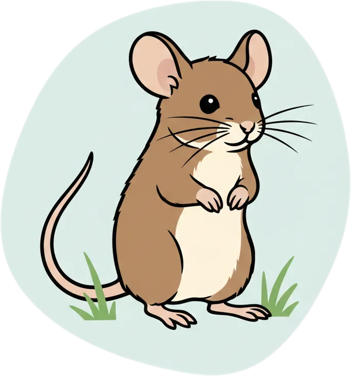 Illustration of the root word "daga" (rat; mouse)