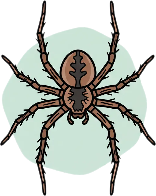 Illustration of the root word "gagamba" (spider)