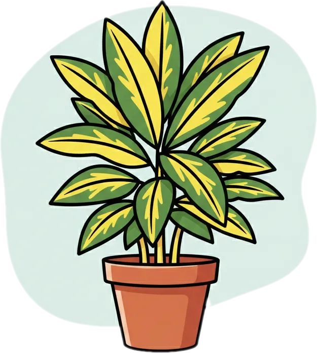 Illustration of the root word "halaman" (plant)