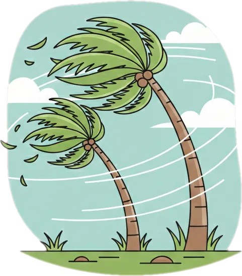 Illustration of the root word "hangin" (wind; air)