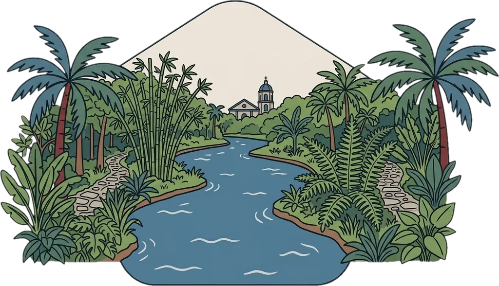 Illustration of the root word "ilog" (river)