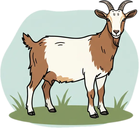 Illustration of "kambing" (goat)