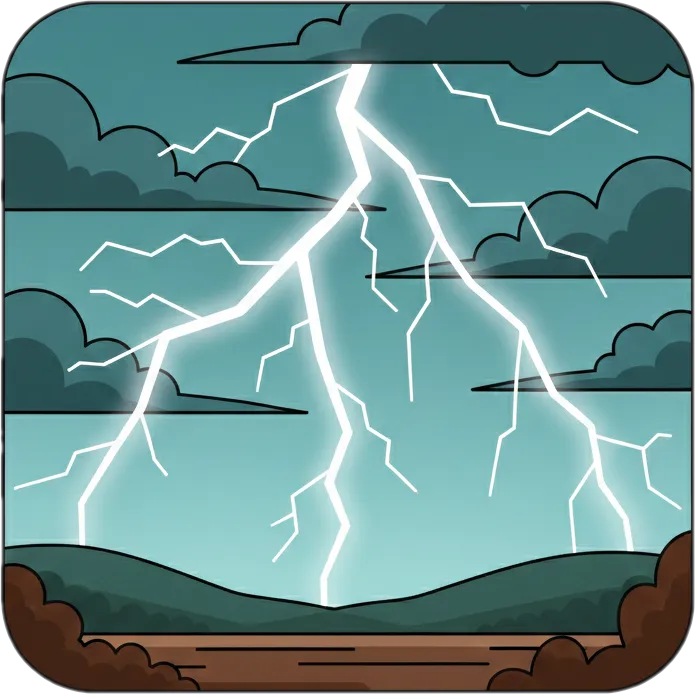 Illustration of the root word "kidlat" (lightning)