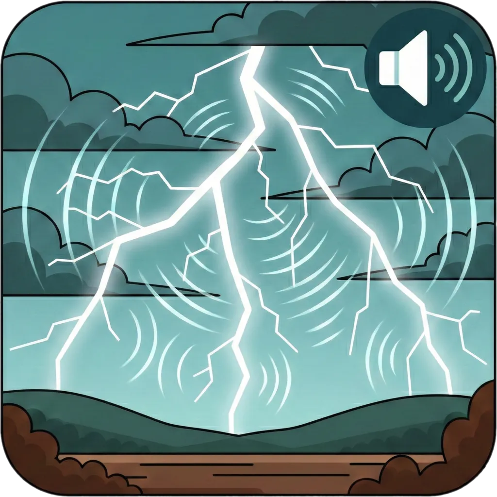 Illustration of the root word "kulog" (thunder)