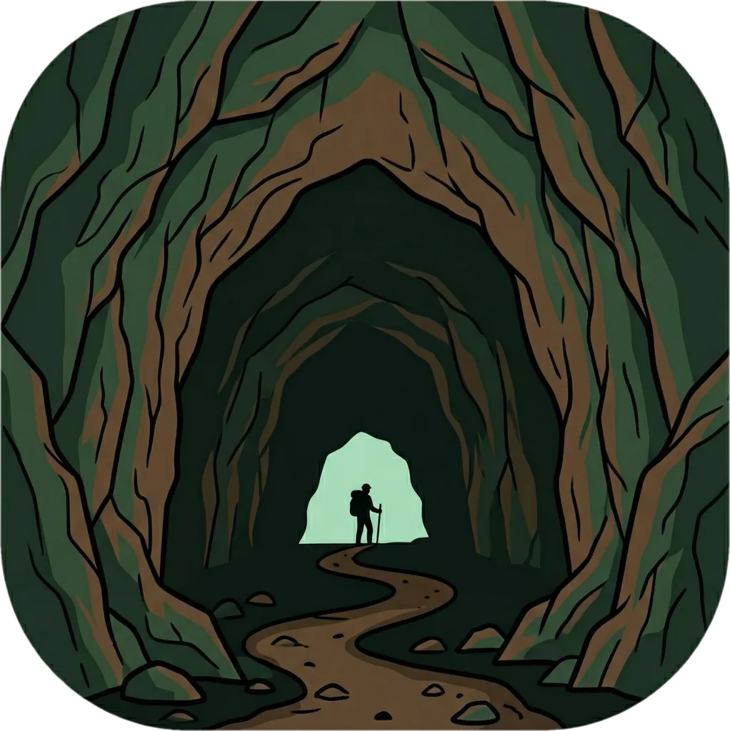 Illustration of the root word "kuweba" (cave)