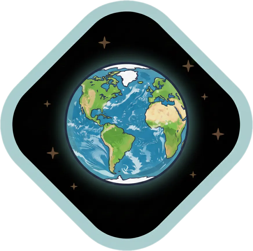 Illustration of "mundo" (world)