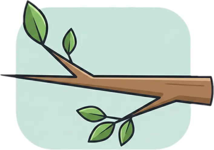 Illustration of the root word "sanga" (branch; stem; tributary)