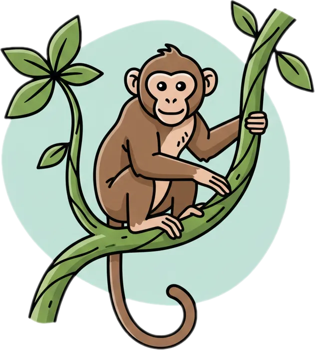 Illustration of "unggoy" (monkey)