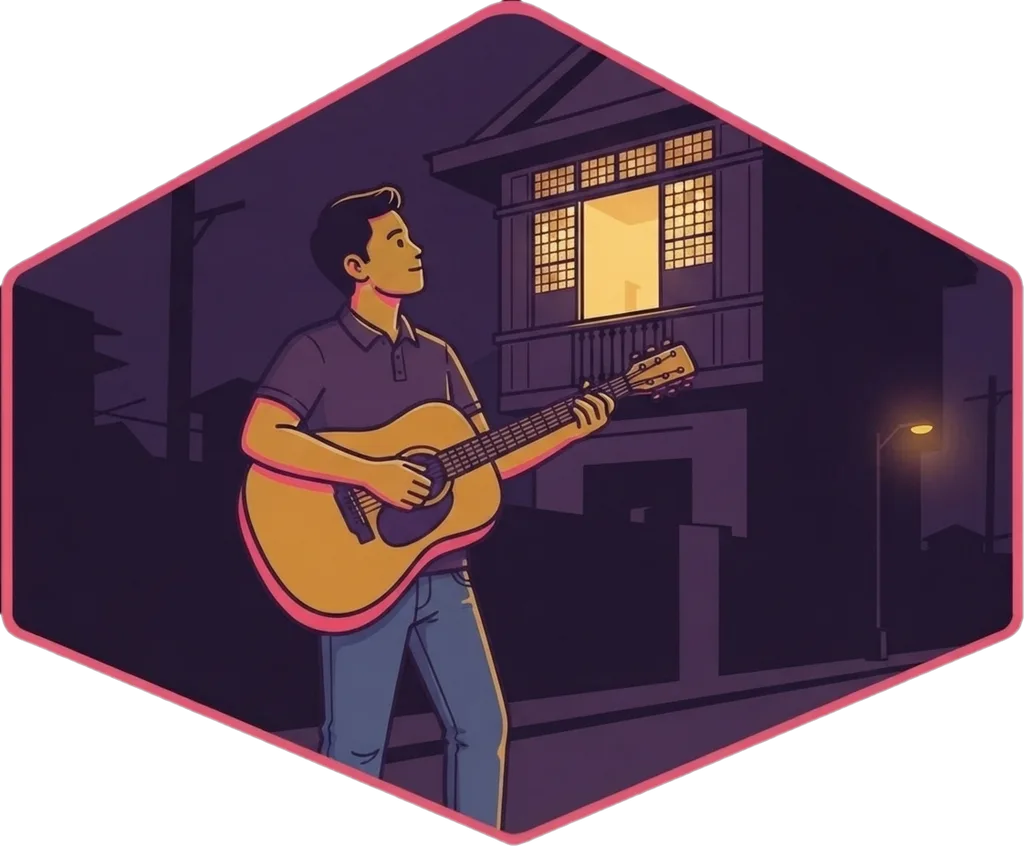 Illustration of "harana" (serenade)