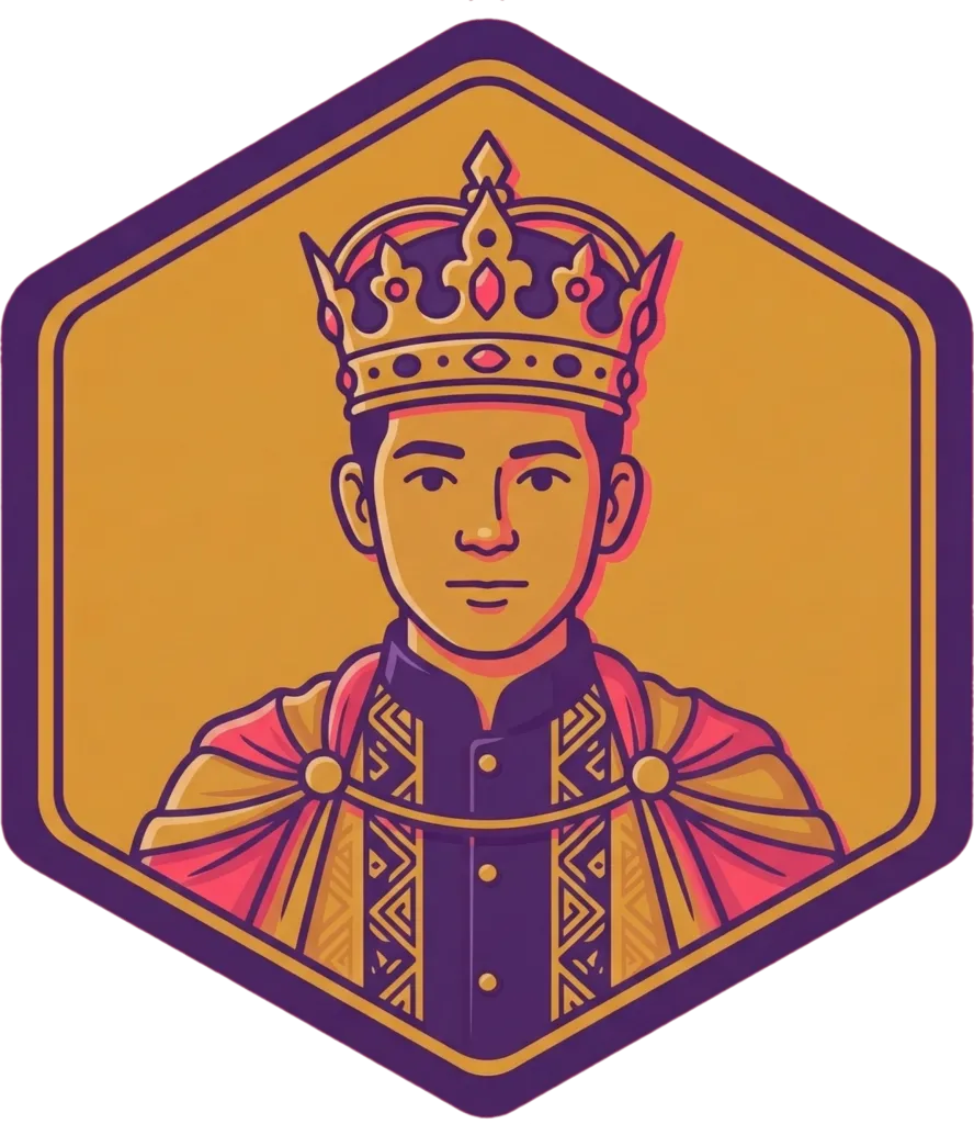 Illustration of the root word "hari" (king)