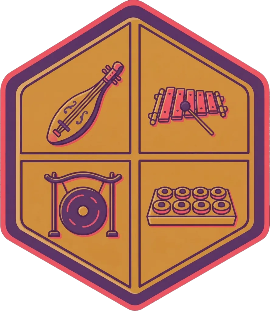 Illustration of the root word "instrumento" (instrument (musical))