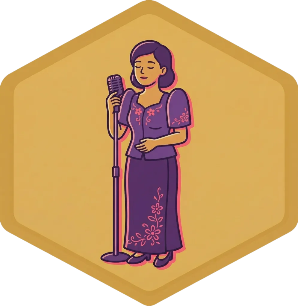 Illustration of "kumanta" (to sing)