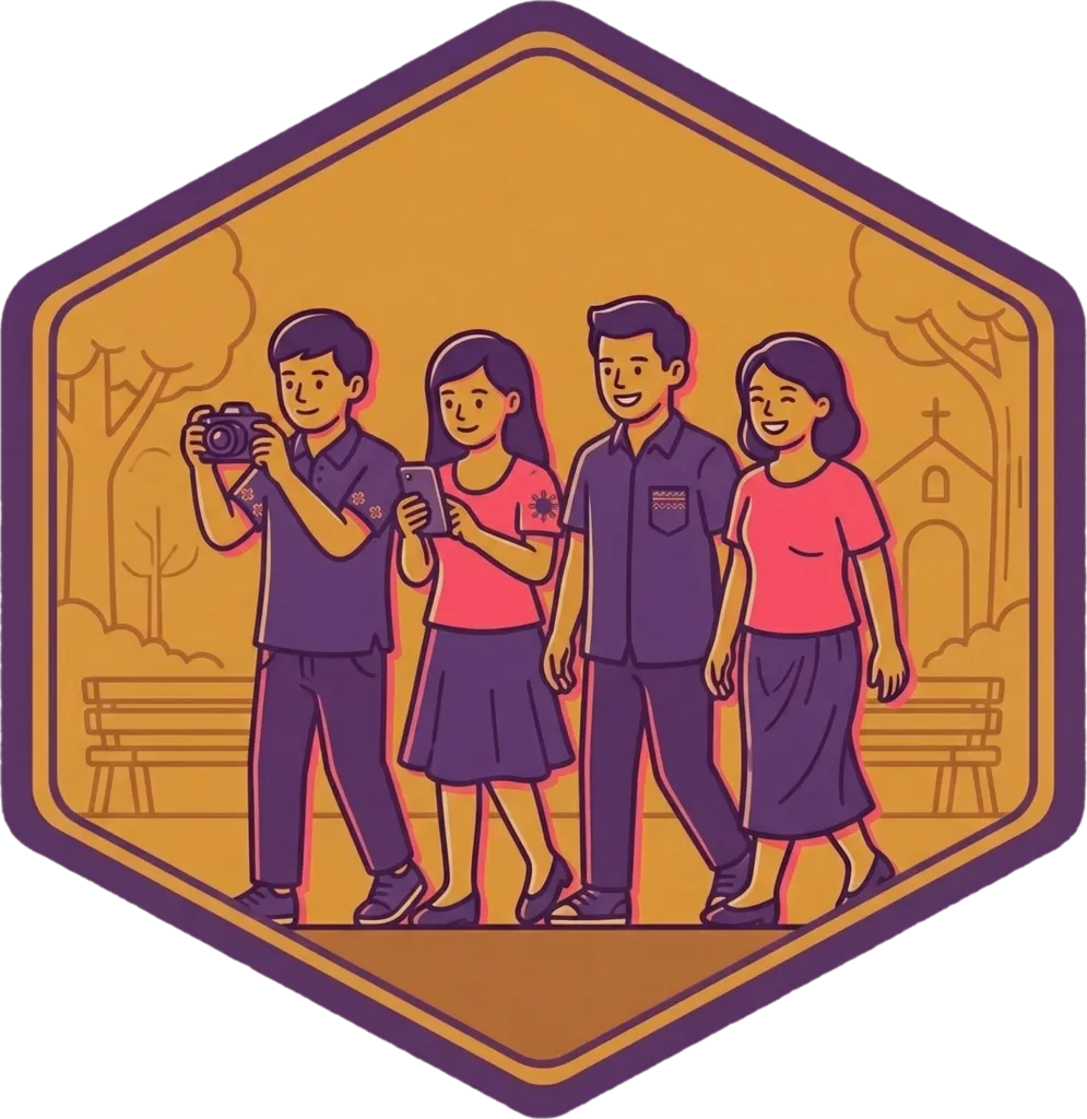 Illustration of "mamasyal" (to go for a stroll)