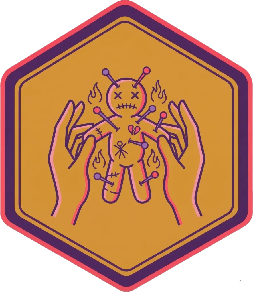 Illustration of the root word "sumpa" (curse; oath)