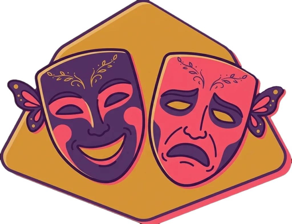 Illustration of the root word "teatro" (theater)