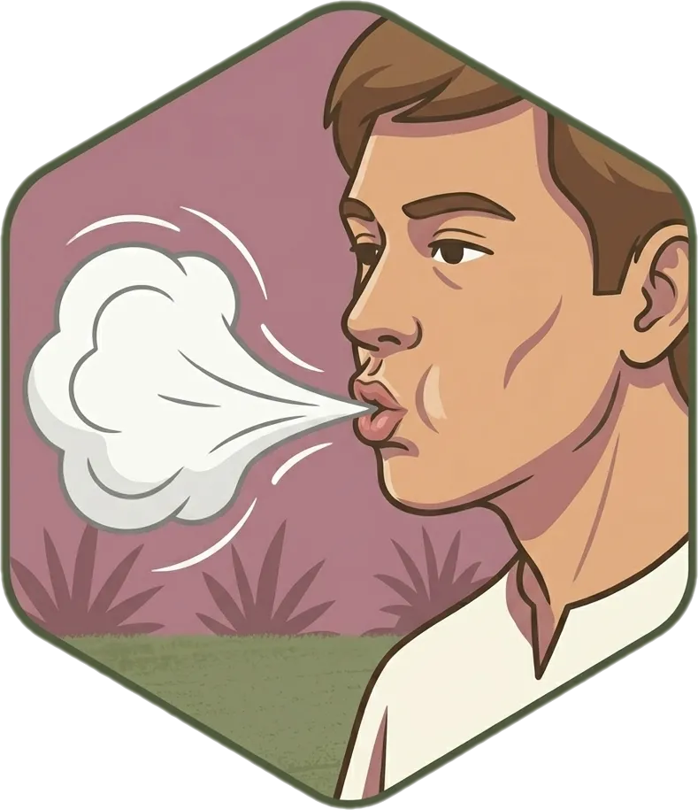 Illustration of "hininga" (breath)