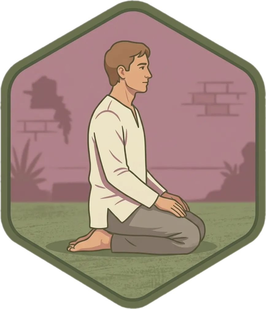 Illustration of "lumuhod" (to kneel)