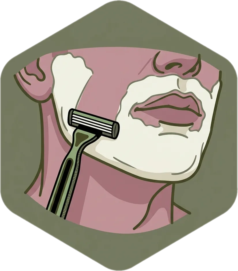 Illustration of "mag-ahit" (to shave)