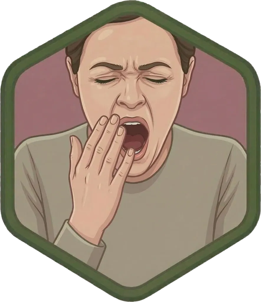 Illustration of "maghikab" (to yawn)