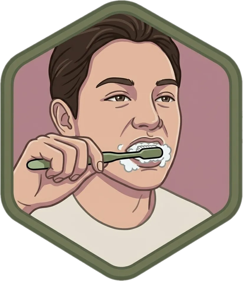 Illustration of "magsipilyo" (to brush teeth)