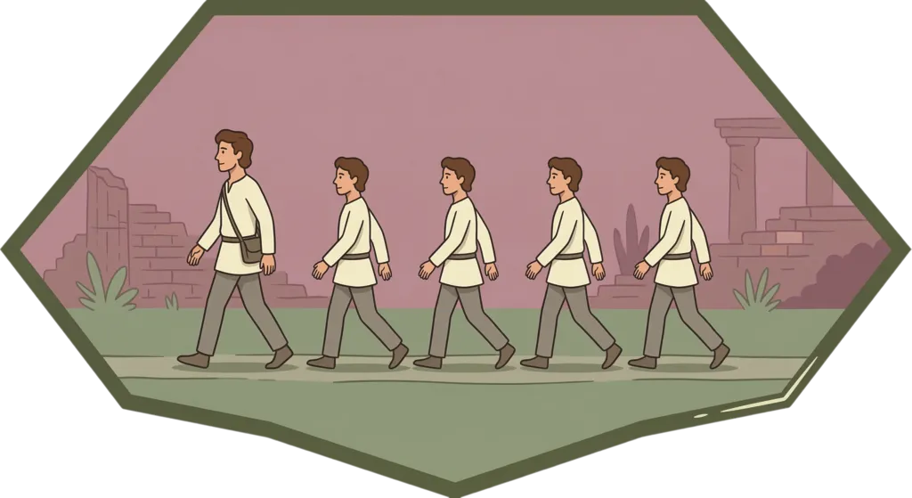 Illustration of "sumunod" (to follow)