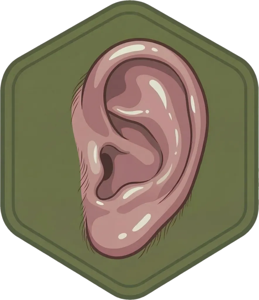 Illustration of "tainga" (ear)