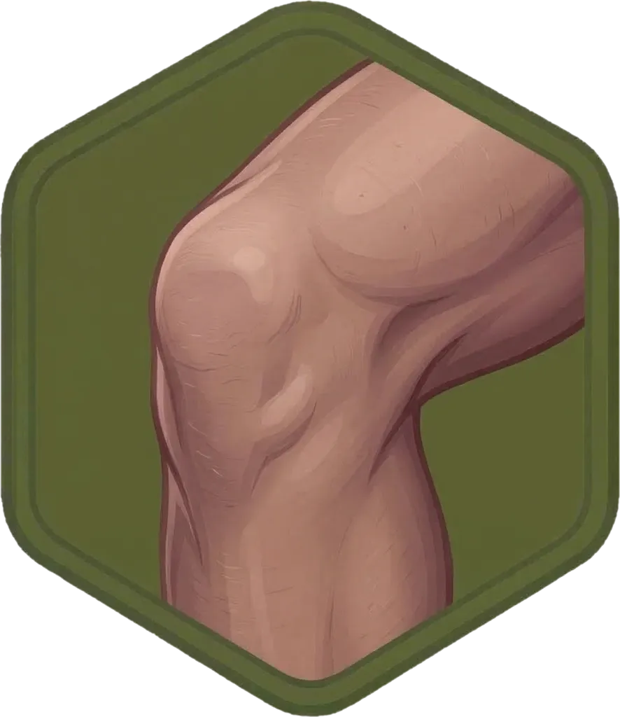 Illustration of "tuhod" (knee)