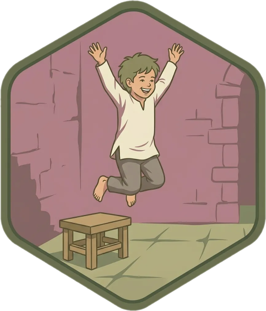 Illustration of "tumalon" (to jump)