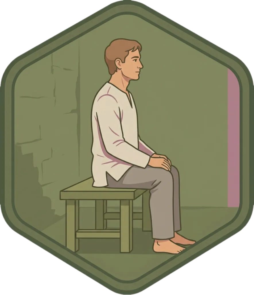 Illustration of "umupo" (to sit)