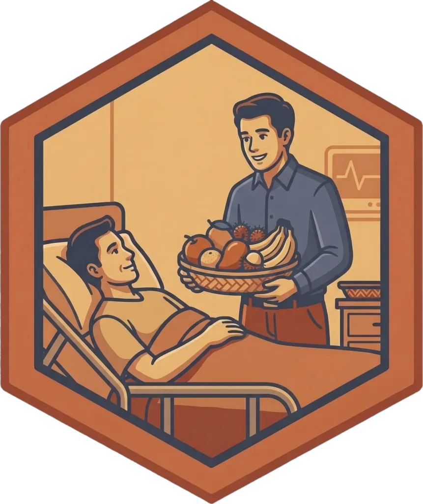 Illustration of "bumisita" (to visit)