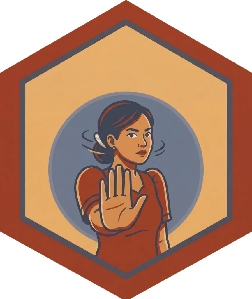 Illustration of the root word "hindi" (no; not)