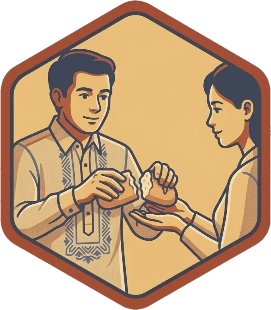 Illustration of "ibahagi" (to share)
