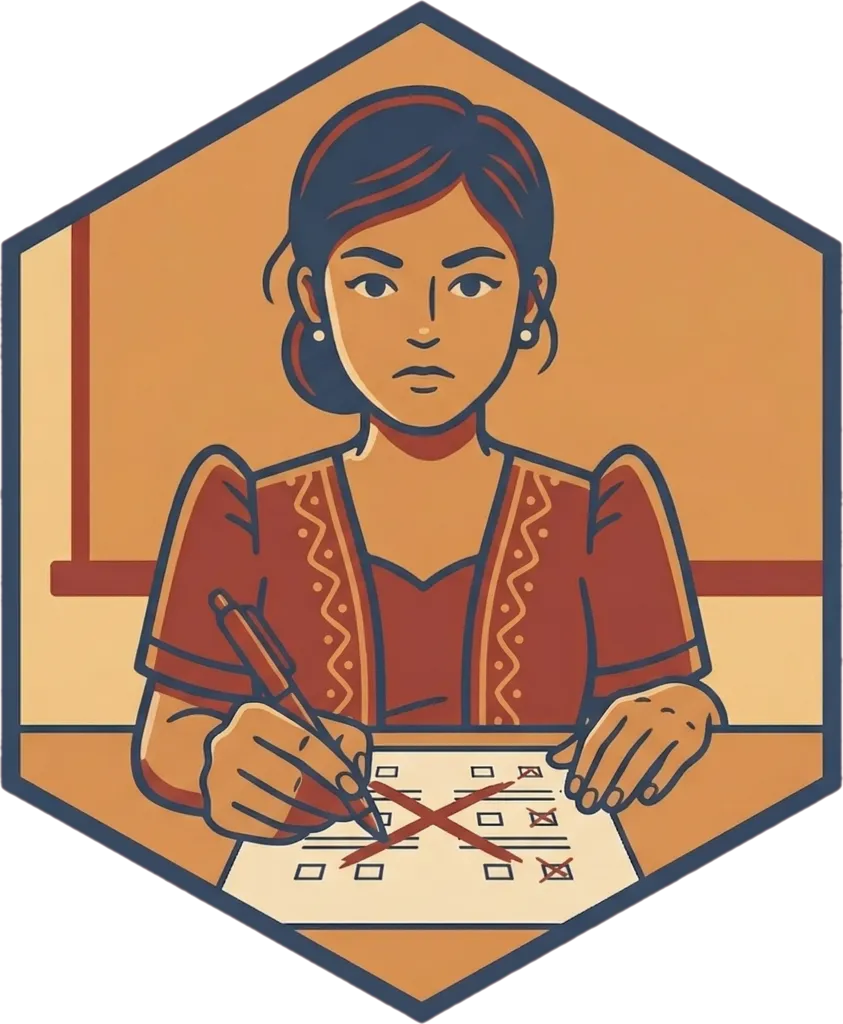 Illustration of "mali" (wrong; incorrect)