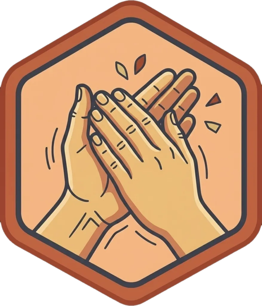 Illustration of "pumalakpak" (to clap)