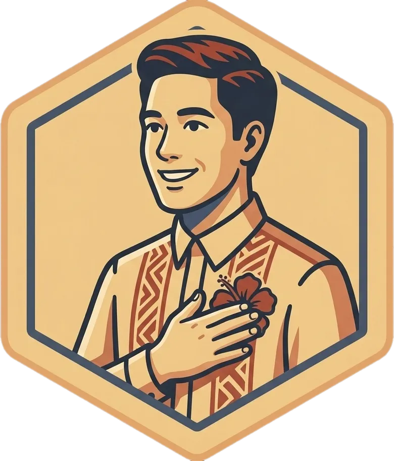 Illustration of "salamat" (thank you)