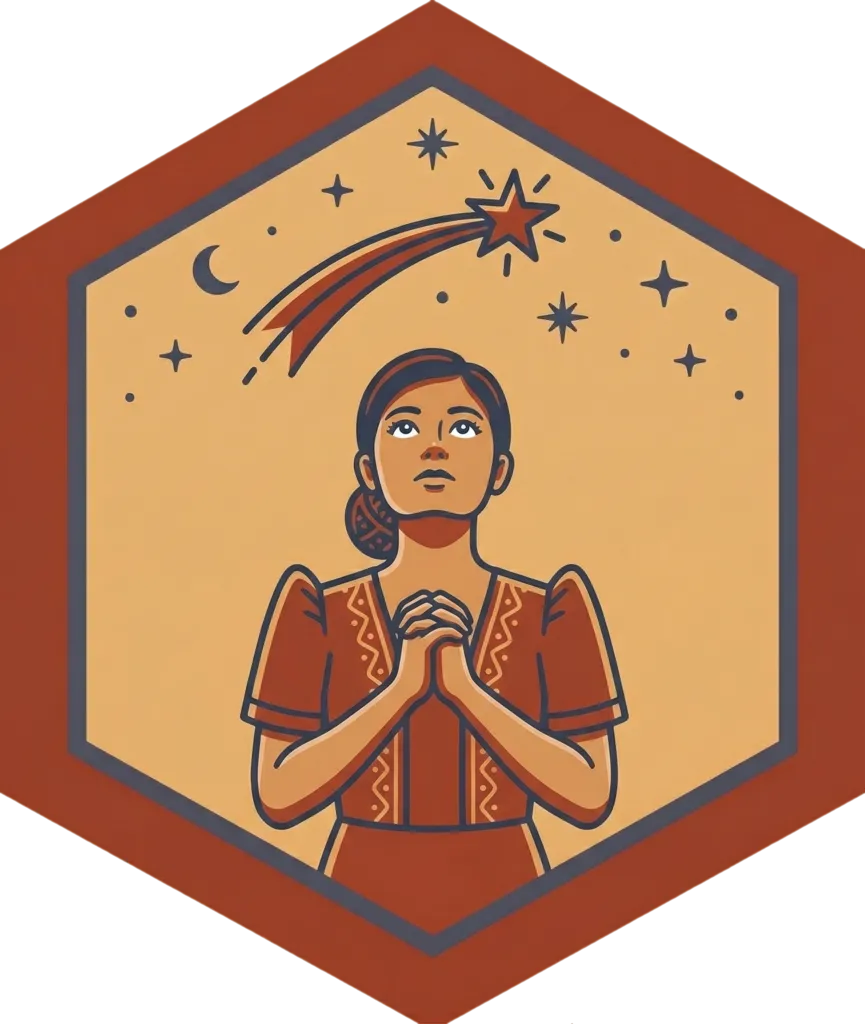 Illustration of "sana" (hopefully (expressing a wish))