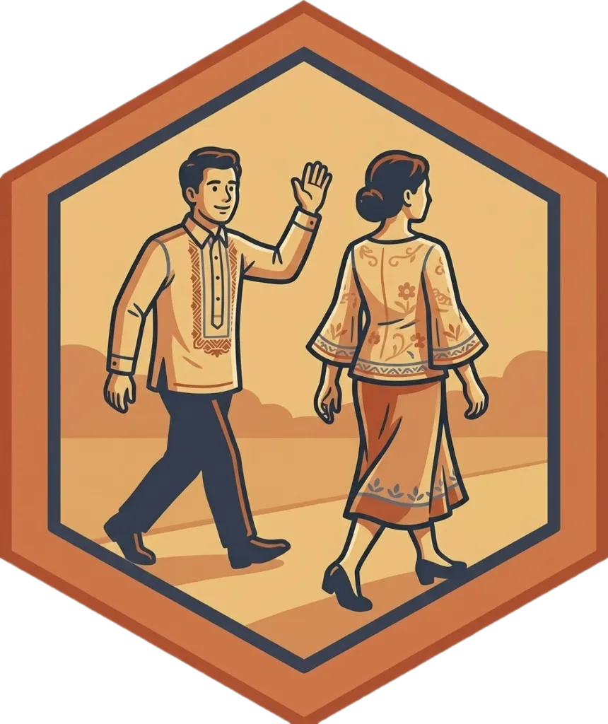 Illustration of "sumama" (to go with)