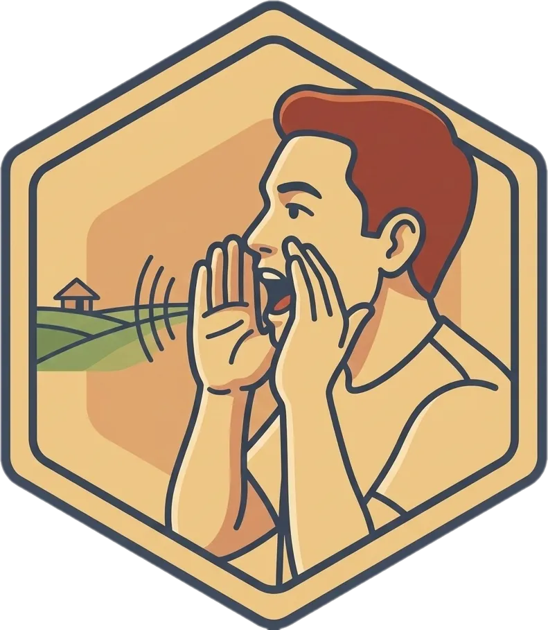 Illustration of "sumigaw" (to shout)