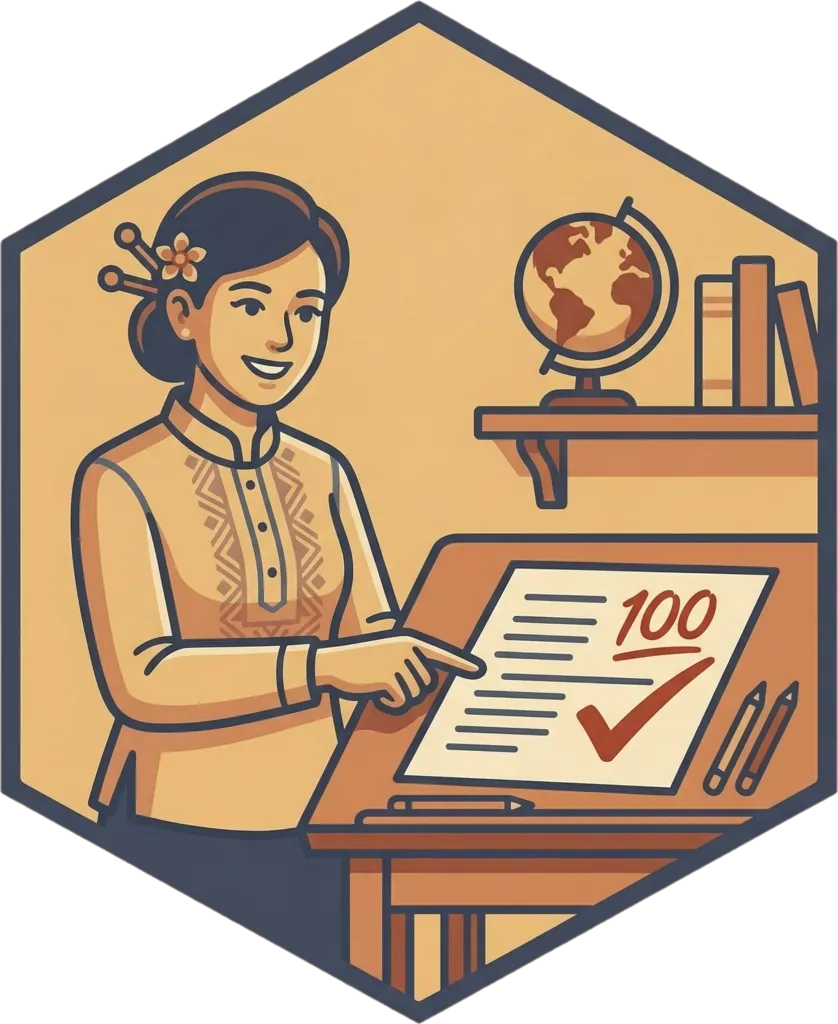 Illustration of "tama" (correct; right)