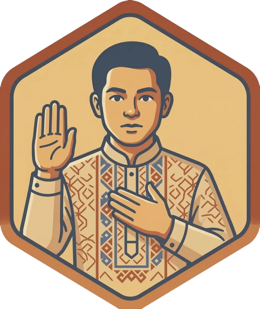 Illustration of the root word "totoo" (true; real; genuine)