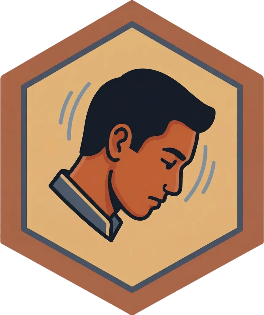 Illustration of "tumango" (to nod)