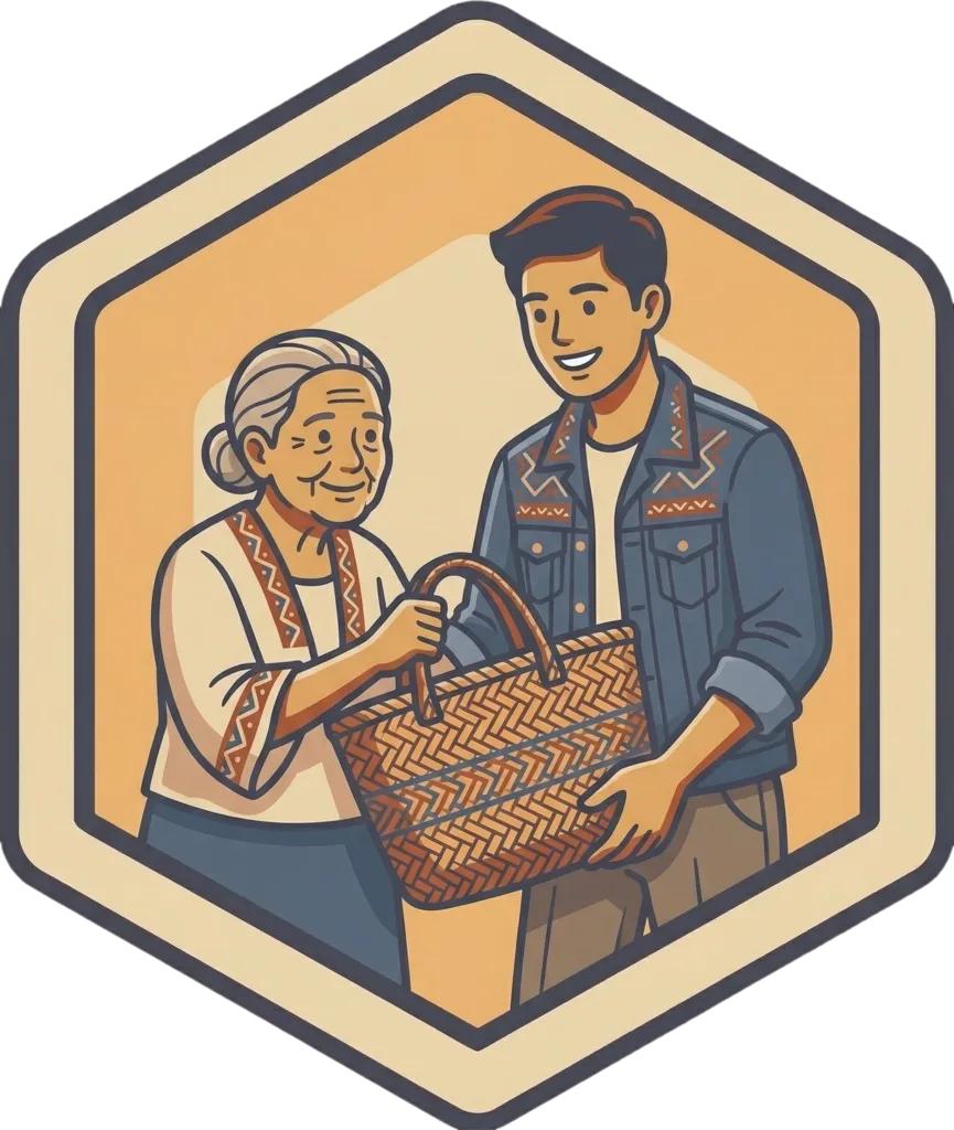 Illustration of "tumulong" (to help)