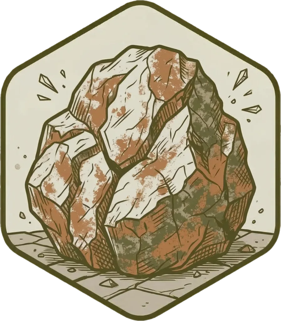 Illustration of the root word "bato" (stone; rock)
