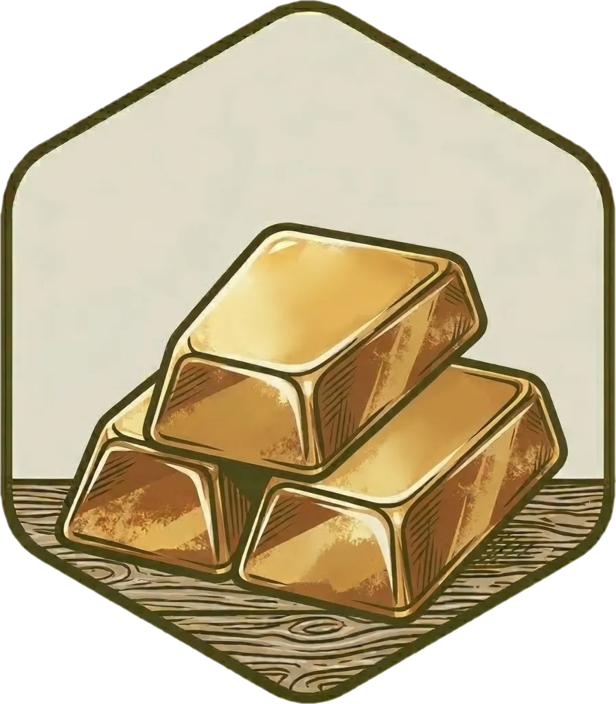 Illustration of the root word "ginto" (gold)